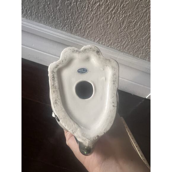 Vtg Lefton (possible) MCM Siamese Cat Figurine Long Necked Floral Ceramic Japan - Picture 7 of 8